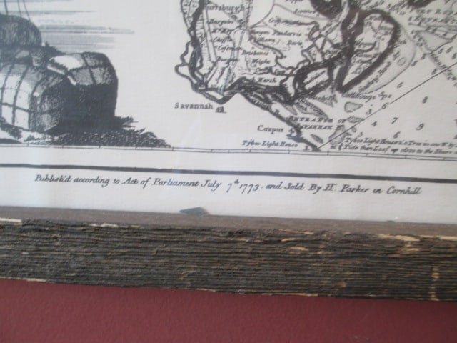 Framed Reproduction "Map of the Province of South Carolina Circa 1773" - 6