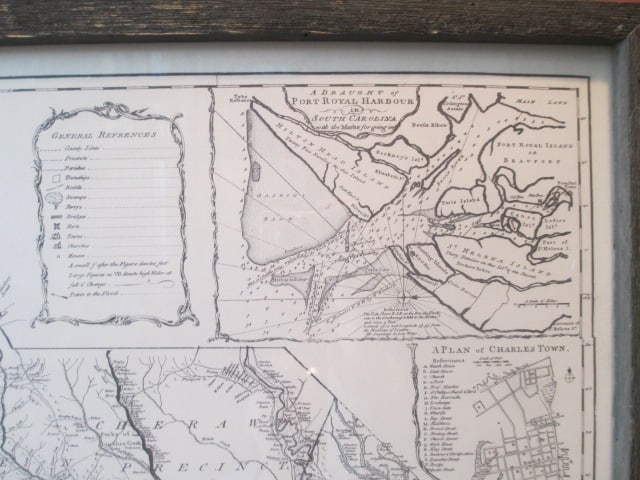 Framed Reproduction "Map of the Province of South Carolina Circa 1773" - 8