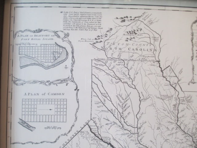 Framed Reproduction "Map of the Province of South Carolina Circa 1773" - 9