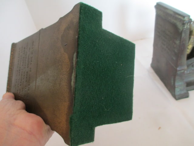 Pair of Vintage Bronze "A Dead Whale or a Stove Boat" Whaler Bookends - 9