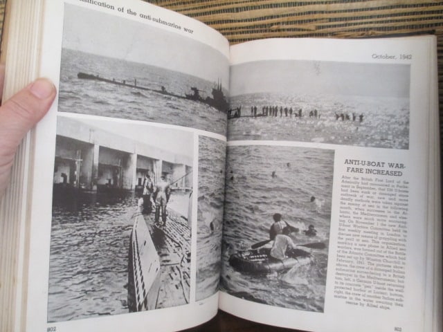 1944 "Pictorial History of the Second World War" Four Volume Leather Bound Set - 14