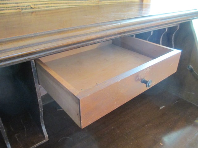 Vintage Walnut Drop Front Secretary - 4