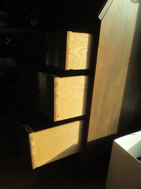 Vintage Walnut Drop Front Secretary - 7