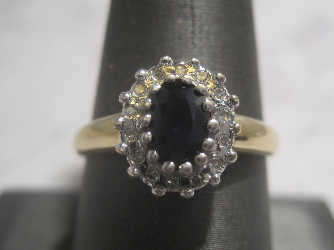 14k Gold Sapphire & Diamond Ring (1 of 4)