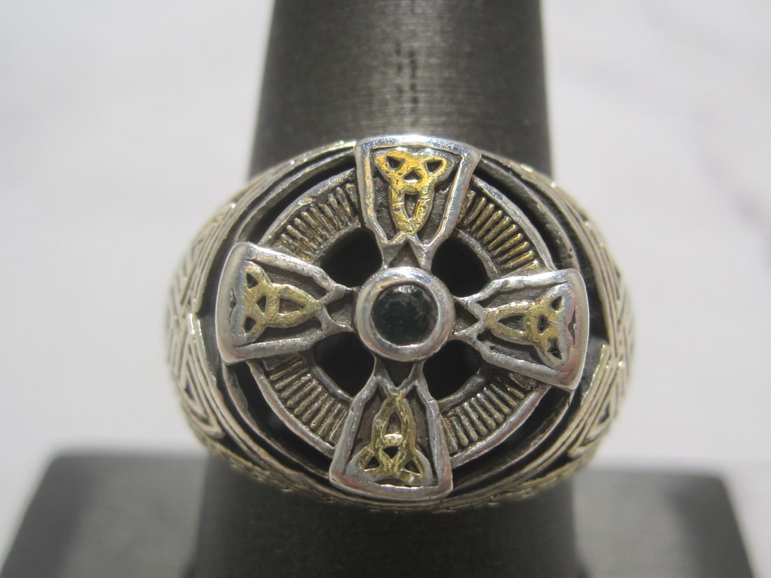 14k Gold & Sterling Silver Men's Celtic Ring (1 of 5)