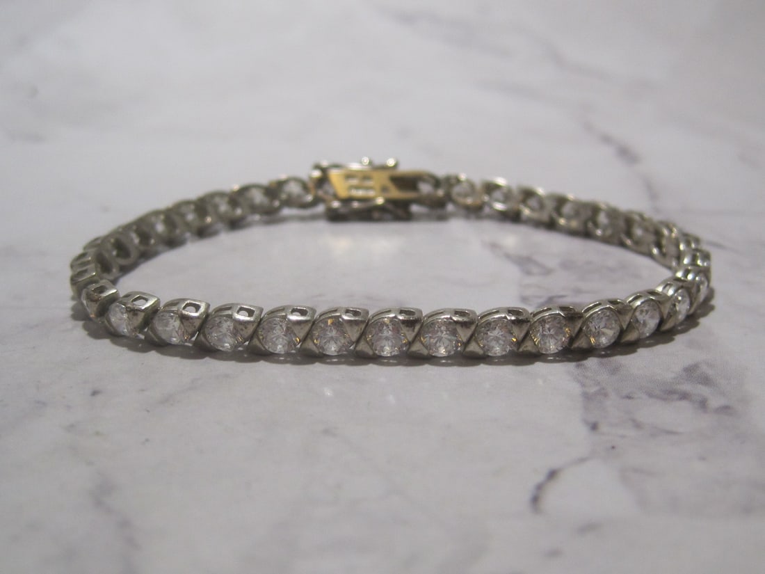 Sterling Silver CZ Bracelet (1 of 4)