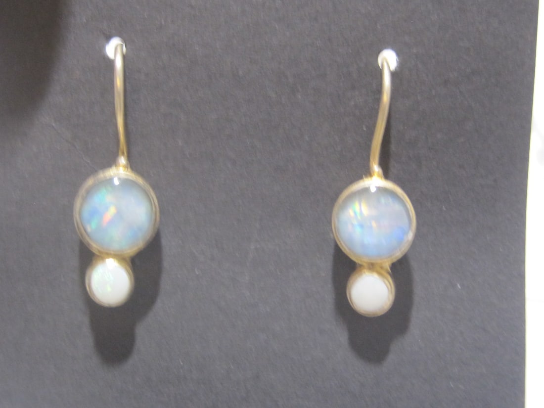 Sterling Silver Opal Earrings (1 of 4)