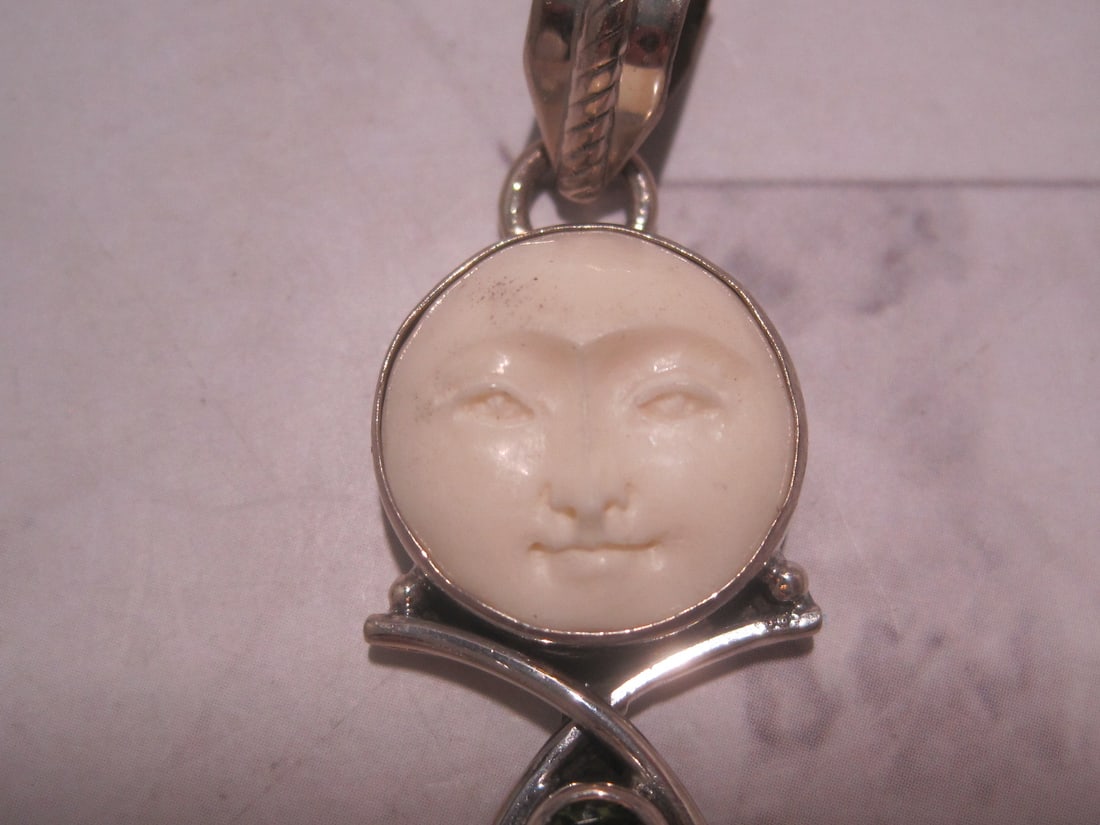 Sterling Silver Peridot & Blue Quartz Pendant - 2