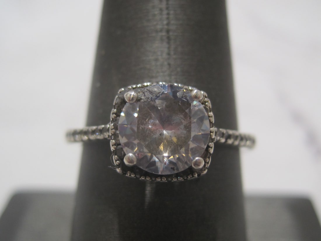 Sterling Silver CZ Fancy Ring (1 of 4)