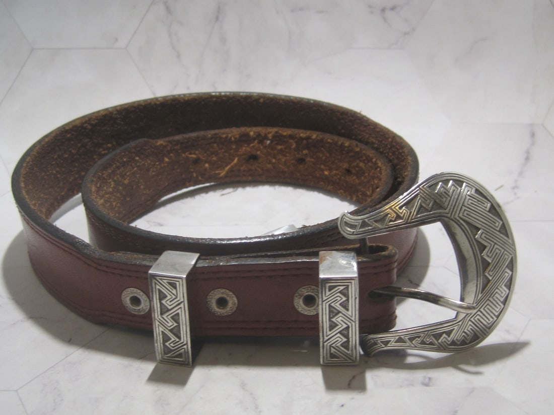 Sterling Silver Vintage Santa Fe Western Belt by Brighton (1 of 7)