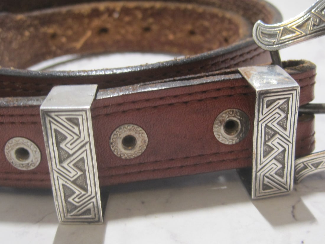 Sterling Silver Vintage Santa Fe Western Belt by Brighton - 3