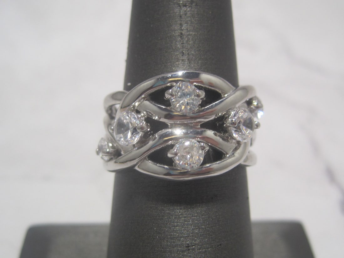 Sterling Silver Fancy CZ Ring (1 of 4)