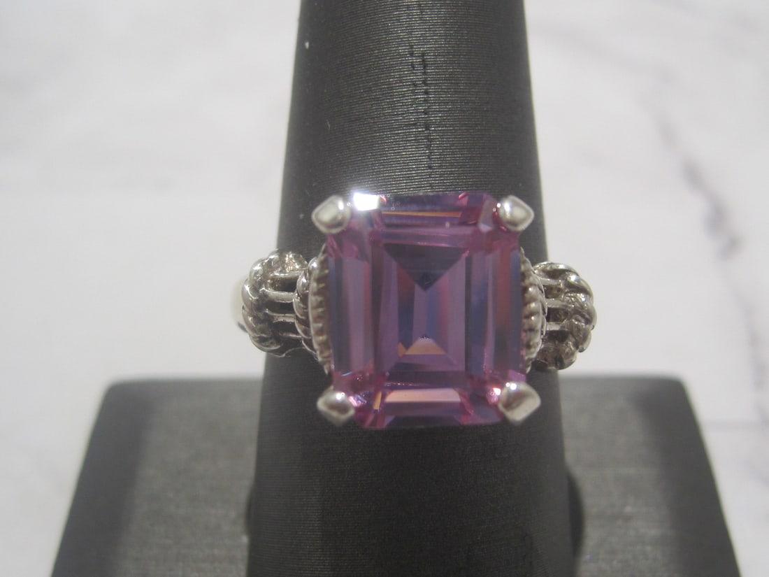 Sterling Silver Lavendar CZ Ring (1 of 4)
