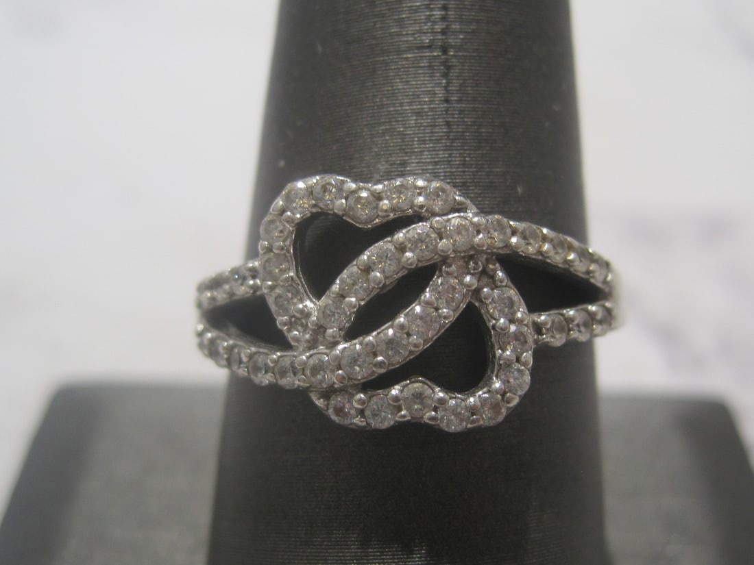 Sterling Silver Double Hearts of Love Ring (1 of 4)