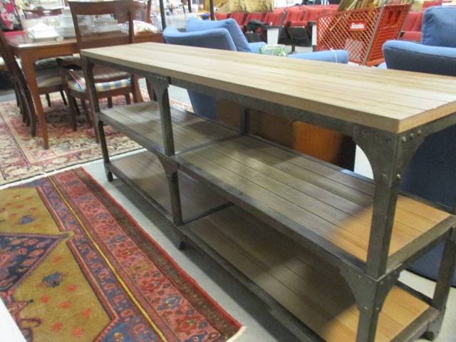 Industrial Style 3 Tier Console Table (1 of 6)