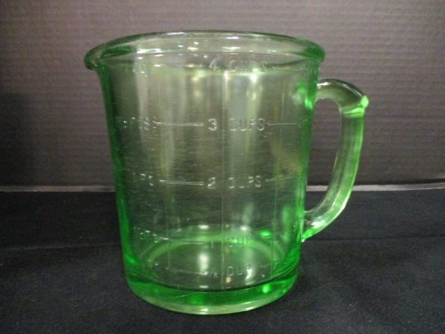 Hazel Atlas Green Uranium/Vaseline 4 Cup Measure Cup - 2