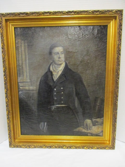 Antique Oil Portrait of Gentleman in Gilt Frame (1 of 8)