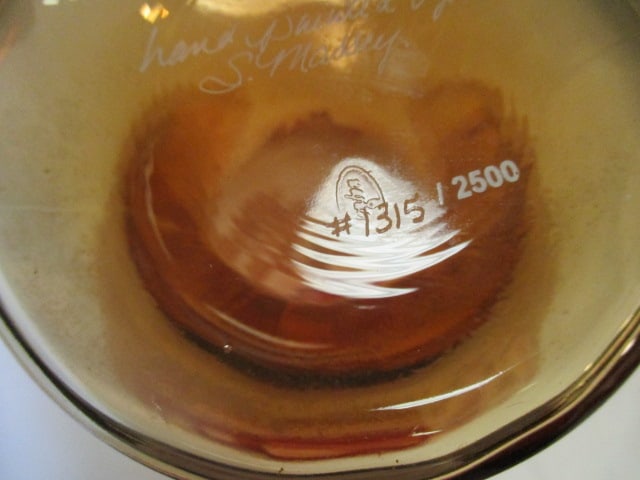 Ltd. Ed. Fenton Signed Handpainted Amberina Vase - 10