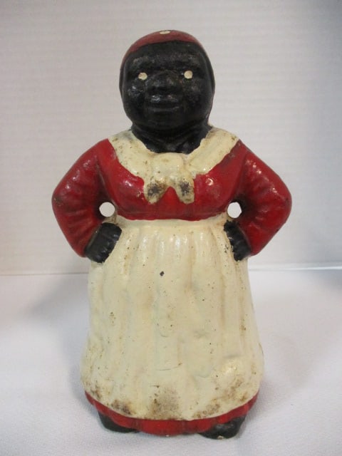 Old Hand Painted Cast Iron "Mammy" Coin Bank (1 of 11)
