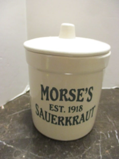RRP Co. Roseville, Ohio "Morse's Sauerkraut" Crock: 6 1/4"dia x 8"h 