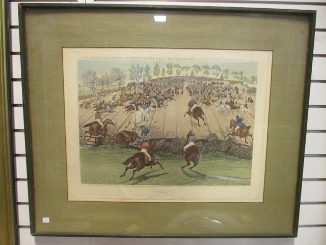 Hand Colored "The Grand Military Steeple Chase" Lithograph (1 of 7)