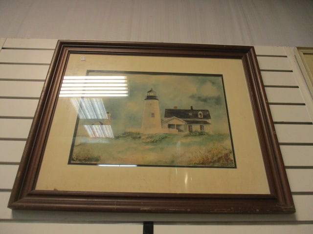 Cynthia S. Poole Signed Original Lighthouse Watercolor (1 of 4)