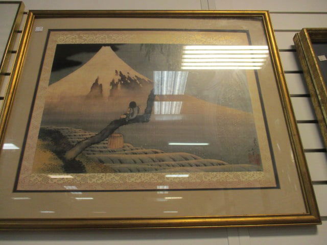 Framed Print of Asian Landscape Fabric Weaving (1 of 4)