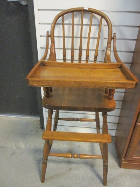 Vintage Windsor Style Bent Wood High Chair (1 of 5)