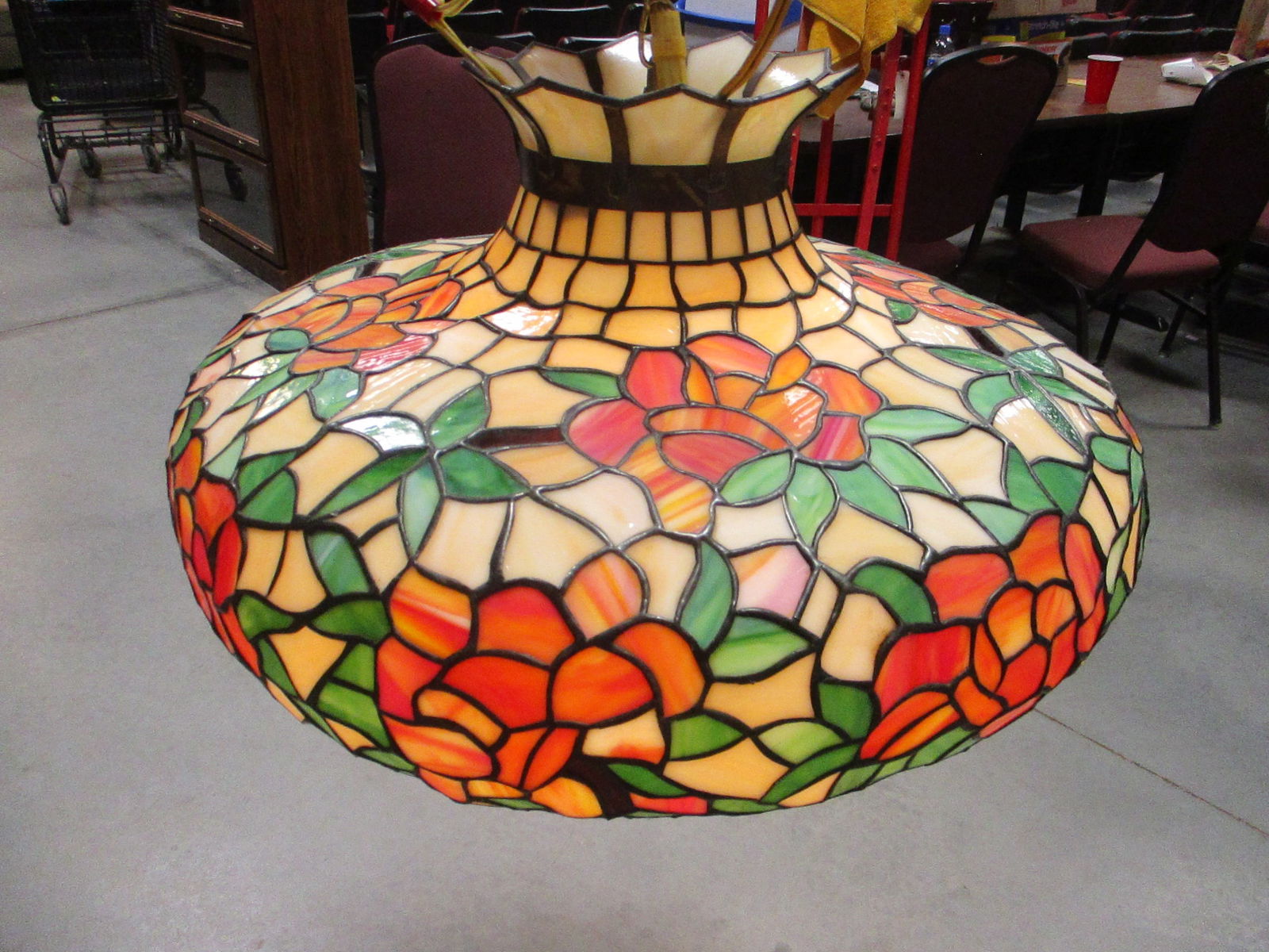 Stained Glass Style Chandelier (1 of 6)