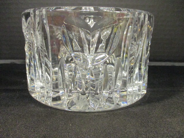 Waterford Cystal "Millennium" Wine Bottle Coaster: 5 1/4"dia x 3"h