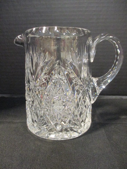 Crystal Hobstar Pattern Pitcher (1 of 6)