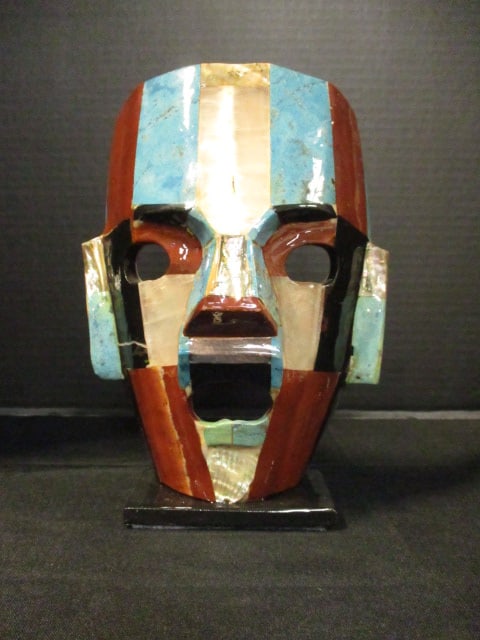 Aztec/Mayan Decorative Mosaic Tribal Death Mask (1 of 10)