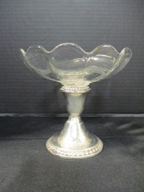 Newport Weighted Sterling Glass Compote (1 of 6)