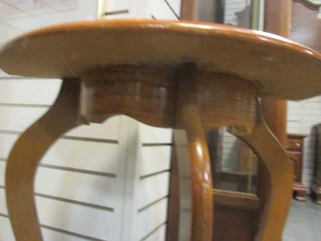 Oak Demi Lune Accent Table - 3