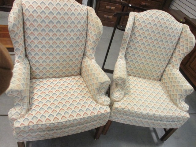 Pair of Sherrill Furniture Wing Back Arm Chairs (1 of 5)