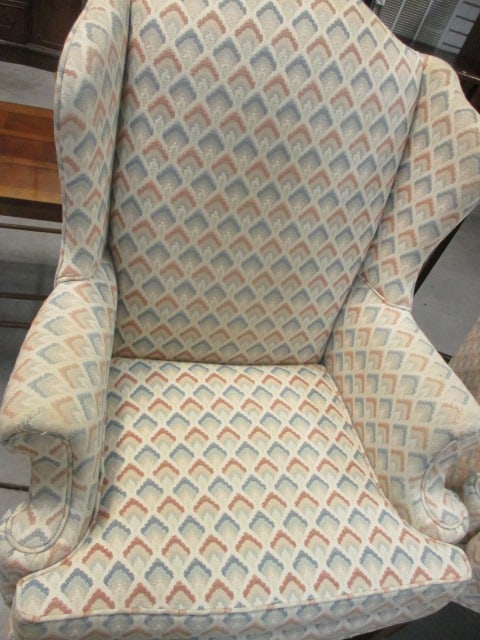 Pair of Sherrill Furniture Wing Back Arm Chairs - 2