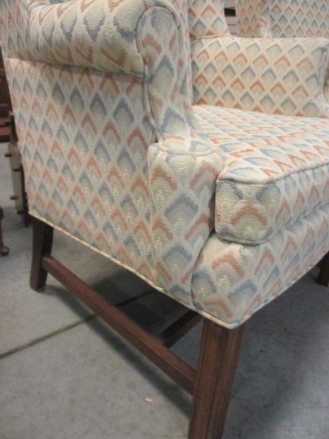 Pair of Sherrill Furniture Wing Back Arm Chairs - 3