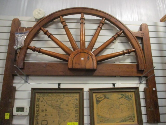 Vintage Link Taylor Rawhide Nightstand and Full/Queen Bed (1 of 8)