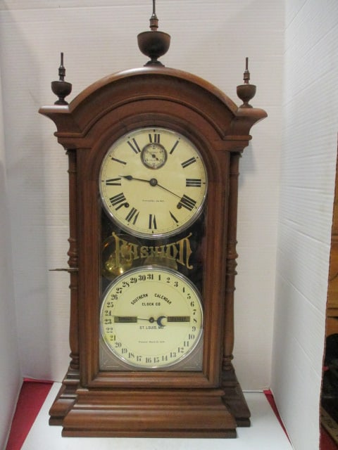 Rare Southern Calendar Clock Co. "Fashion Model" Shelf Clock (1 of 13)