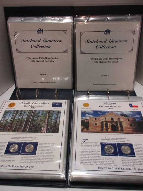 Two Volume US Statehood Quarter Collection in Story Books (1 of 3)