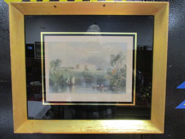 Hand-Colored "The Presidents House, from the River" Lithograph (1 of 12)