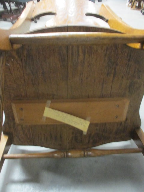 Antique Victorian Tiger Oak Rocking Chair - 7