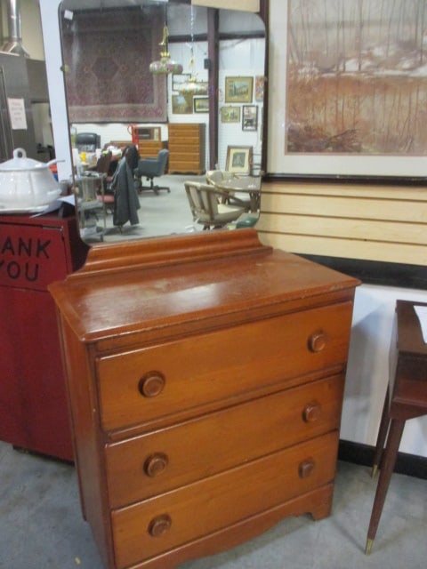 Florida Furniture 3 Drawer Dresser and Frameless Stand Mirror (1 of 7)