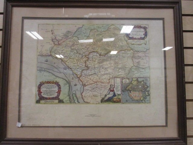 Framed and Matted "1662 Amsterdam Map" Print (1 of 8)