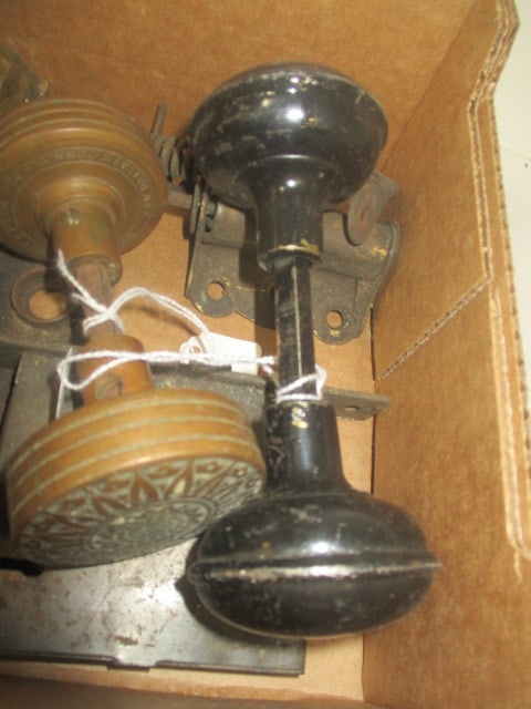 Antique glass & metal Door Knobs Grouping - 2