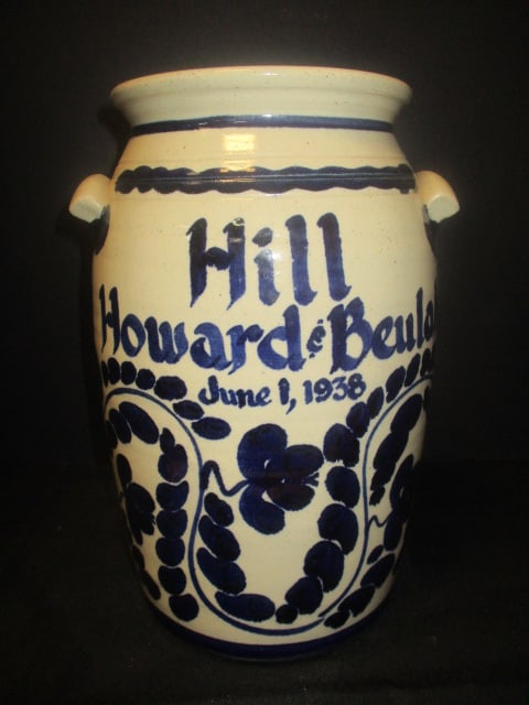 Personalized Stoneware Crock Signed June 1, 1938 (1 of 5)