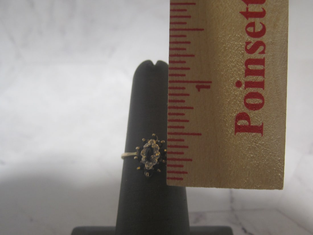 10k Gold Sapphire & Diamond Ring - 4