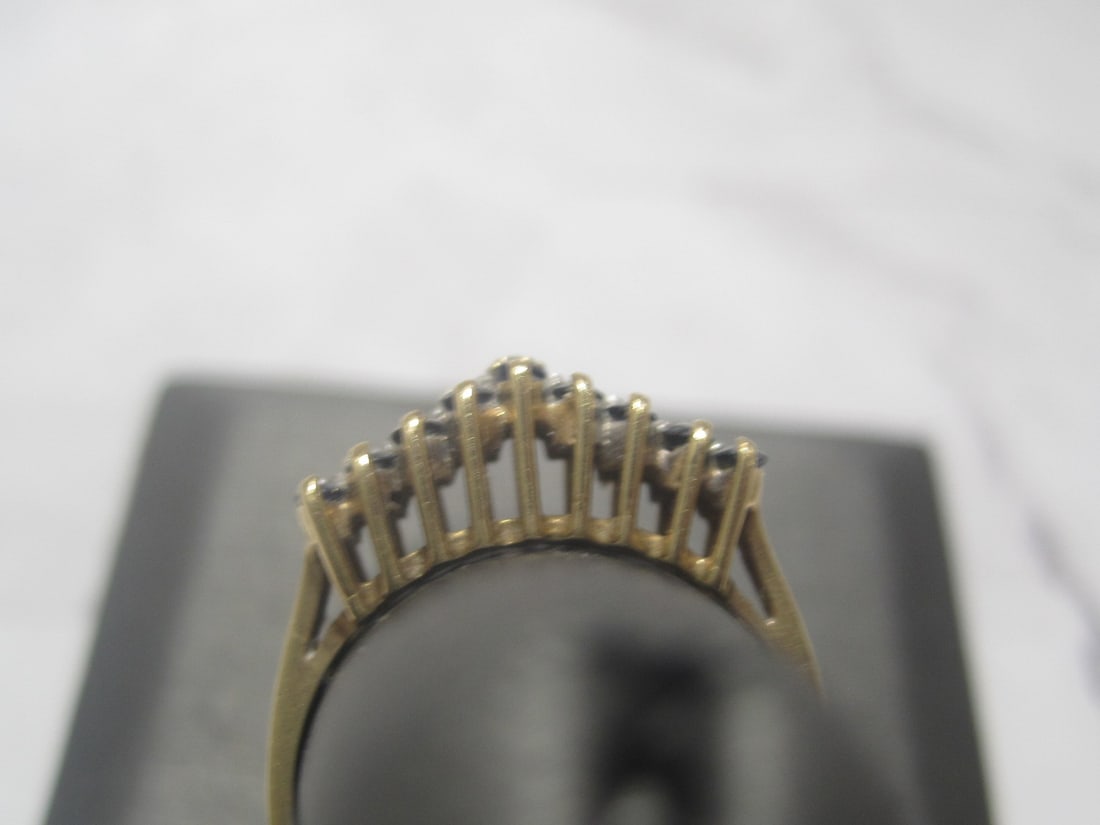 10k Gold Sapphire & Diamond Ring - 3