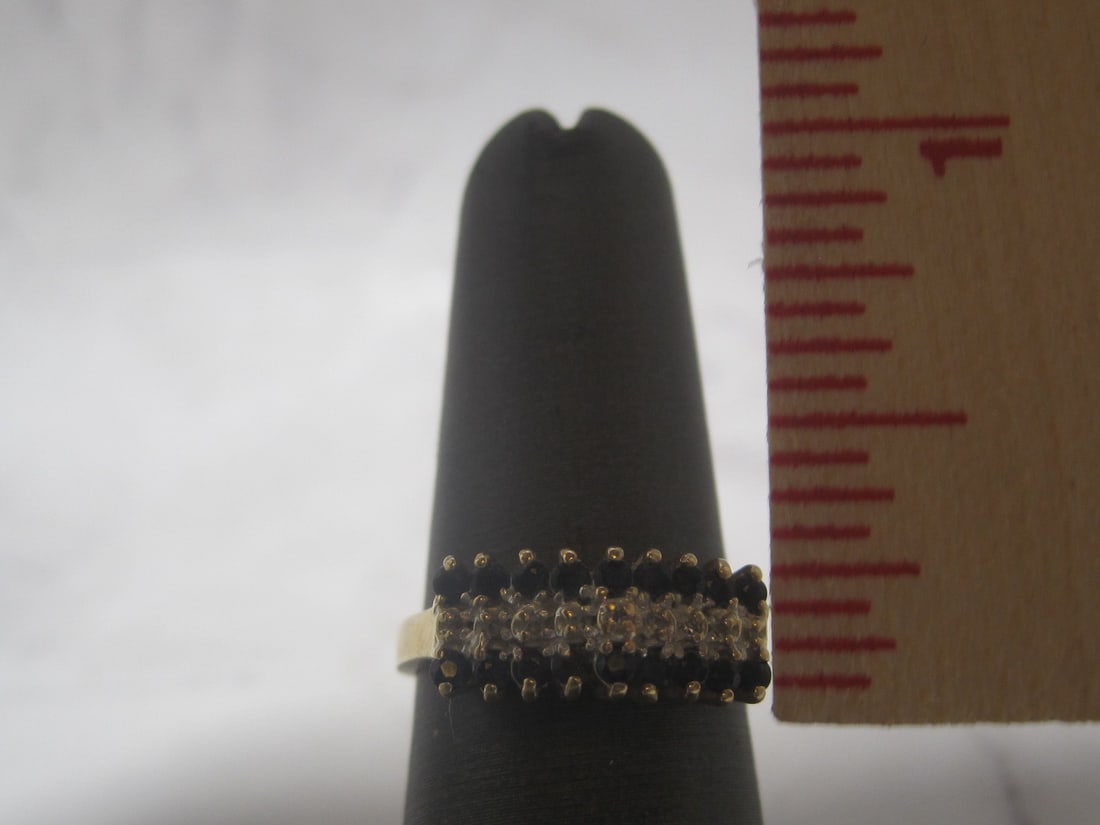 10k Gold Sapphire & Diamond Ring - 5