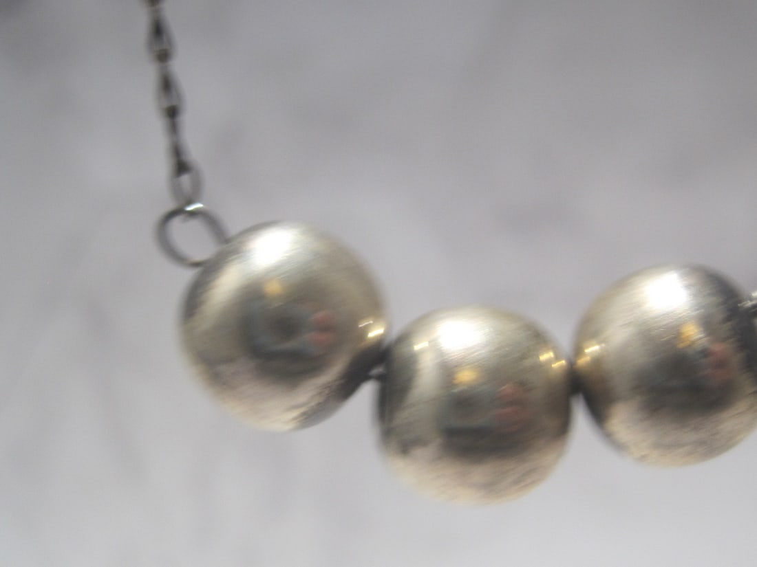 18" Sterling Silver Chain with 3 Silver Balls - 5